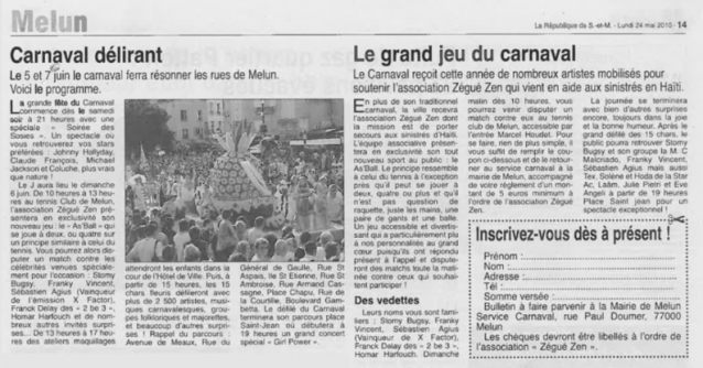 Article La République de Seine et Marne (24 mai 2010)